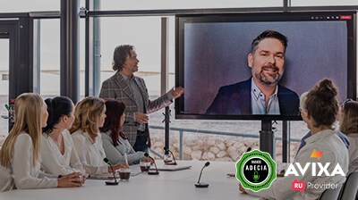 Featured course image for "ADECIA Basics: Audio Solution for Remote Conferencing", featuring an actual remote conferencing scene.