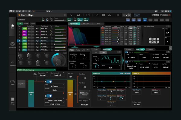 Image showing the WORKFLOW feature with the Expanded Softsynth Plugin interface as reproduced in a DAW