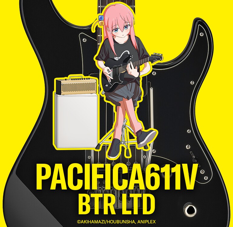 Hitori Gotoh holding the Yamaha PACIFICA611V BTR LTD – Bocchi the Rock! Limited Edition