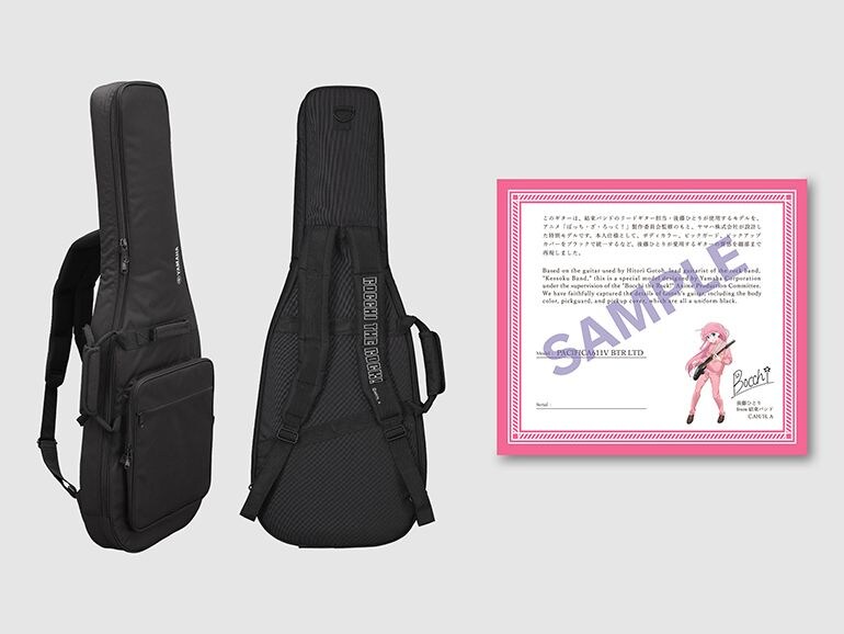 PACIFICA611V BTR LTD Anime "BOCCHI THE ROCK!" Logo-Embroidered Gig Bag & Official Certificate of Authenticity