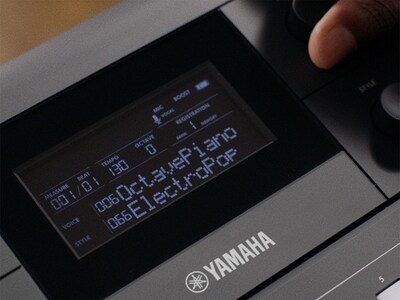 PSR-E483 中央螢幕功能圖