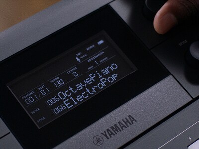 PSR-E583 中央螢幕功能圖