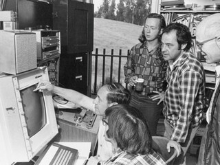 Stanford University researchers testing an FM tone generator