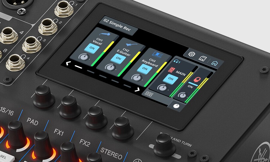 Yamaha MGX16：快速、直覺的控制 – 精確調整