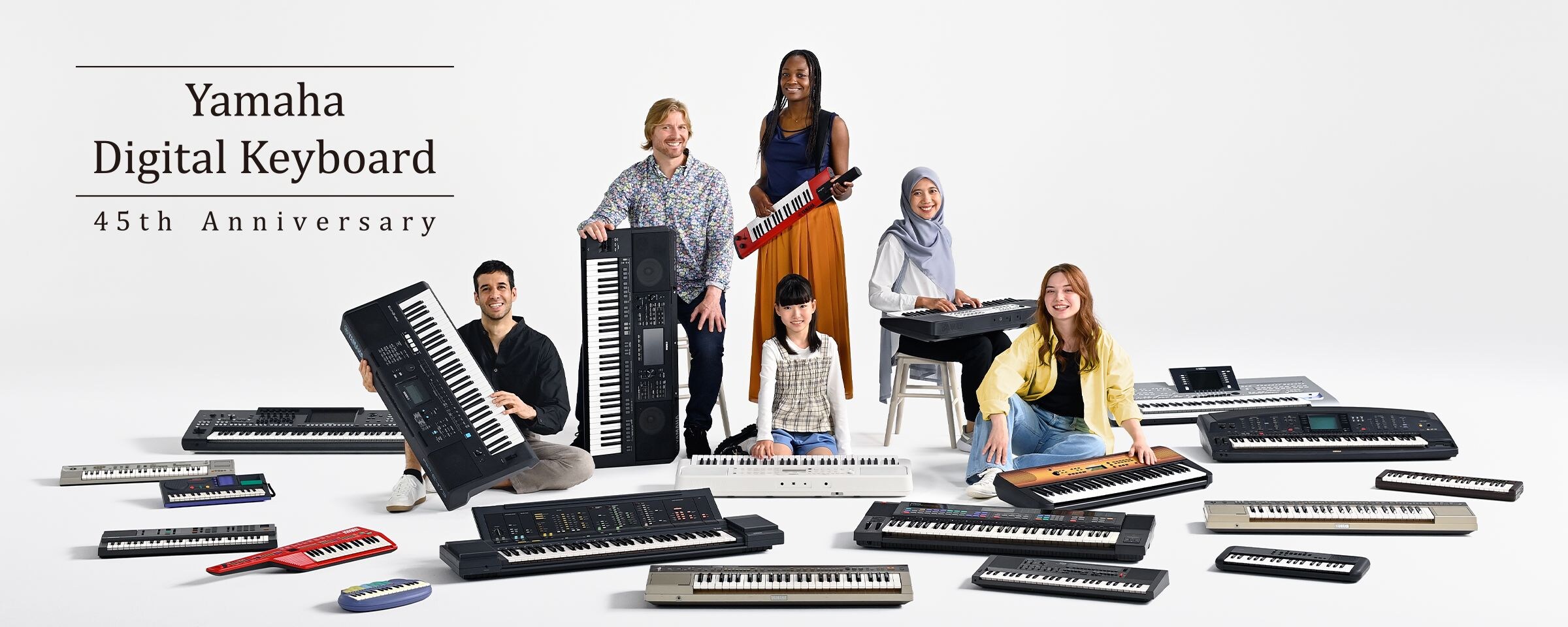 Main visual of Yamaha Digital Keyboard 45th site