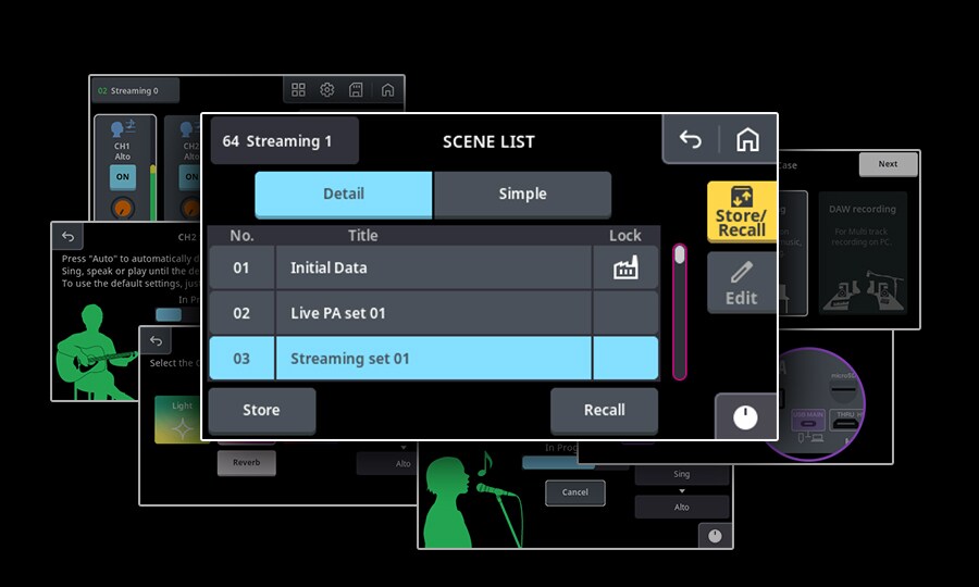 Yamaha URX22：透過 Scene Recall 快速更換設置